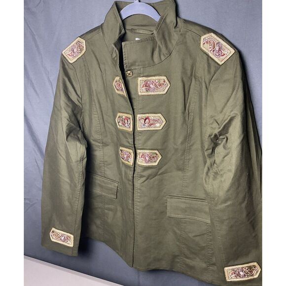 Chico's Embellished Military/Band Style Jacket - Picture 1 of 8